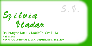 szilvia vladar business card